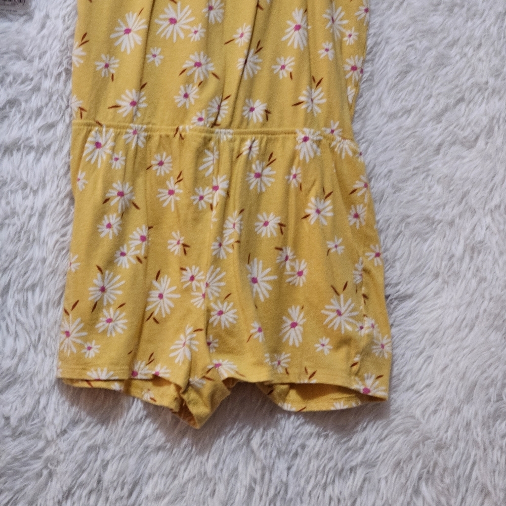 Carter's Floral Romper Set - Gray and Yellow Floral Girls Size 12 - Picture 5 of 14